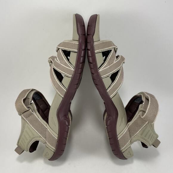 Teva Tirra Hiking Outdoor Active Sandals Womens Size 8 Shoes Strappy Khaki Cream - Picture 6 of 9
